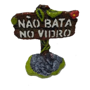 enfeite aquario placa nao bata no vidro